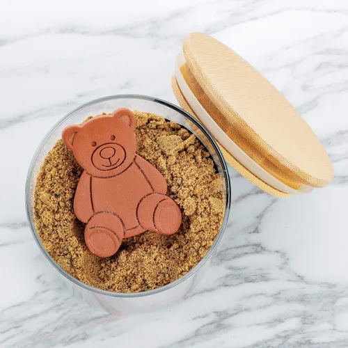 Vista 2 de Fox Run Terracotta Brown Sugar Bear Keeper and Saver, paquete de 1