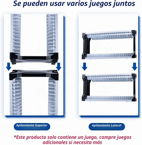 Vista 6 de Mcbazel Torre de soporte de almacenamiento de videojuegos para PS5/PS4/NS Switch/Switch2/Xbox, almacenamiento de disco de videojuegos y controlador