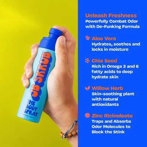 Vista 3 de JB SKRUB The Body Spray para niños, preadolescentes y adolescentes con aroma cítrico - Eliminador de olores corporales - Eleva la confianza con una