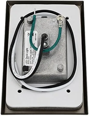 Vista 2 de MarsLG 36ST52BSx6 - Luz de paso LED de voltaje de línea de 120 V con placa frontal vertical con listones de latón macizo en acabado de latón antiguo