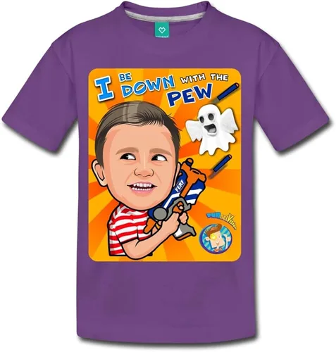 Vista 4 de FGTeeV - Camiseta de manga corta con el Pew para niños, Juvenil L