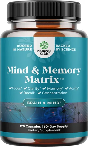 Vista 10 de Suplemento cerebral nootrópico para mejorar la memoria y el enfoque, vitaminas para la salud mental y la claridad con VIT A, B6, riboflavina