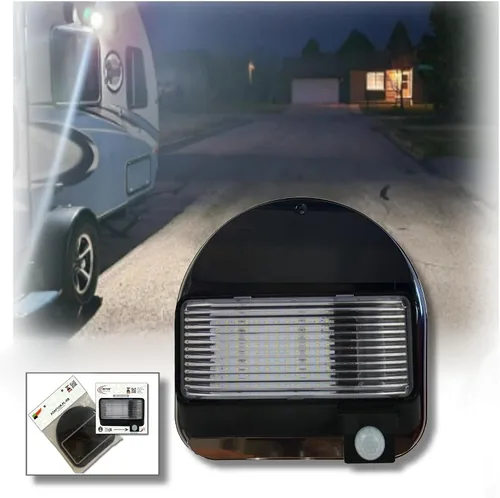 Vista 12 de MG1000-450B, luz LED de sensor de movimiento para porche montada en exterior de RV, con clasificación IP65 con INTELA-Sensor, protección de 1