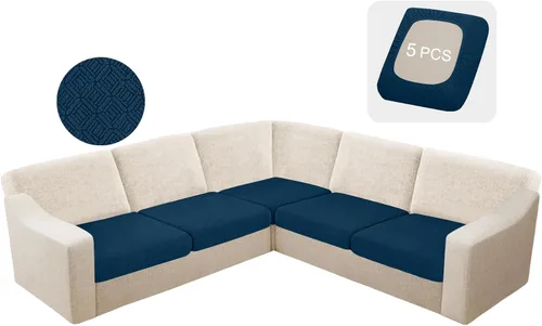 Vista 36 de HDCAXKJ - Fundas impermeables para cojín de sofá modular, fundas elásticas para cojín de sofá de esquina, fundas protectoras de muebles de jacquard
