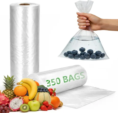 Vista 7 de 9527 Product 12" x 16" Bolsa de plástico transparente para almacenamiento de alimentos en un rollo, 350 bolsas un rollo