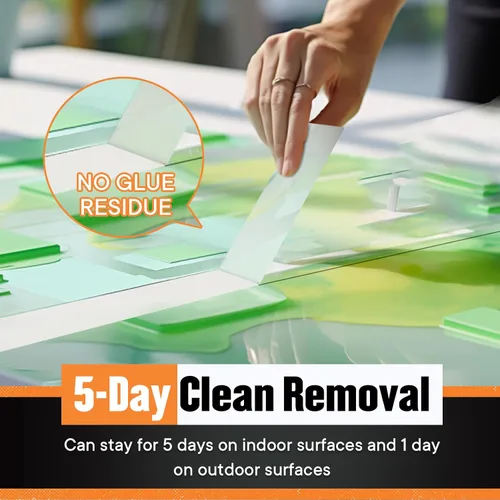 Vista 5 de Cinta adhesiva de 0.94 pulgadas de ancho, fina cinta blanca para pintores, cinta adhesiva beige a granel para pintar el hogar, oficina, escuela