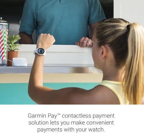 Vista 3 de Garmin vívoactive 3 GPS Reloj inteligente Smartwatch, Estándar, 1.2 pulgadas Blanco con oro rosa