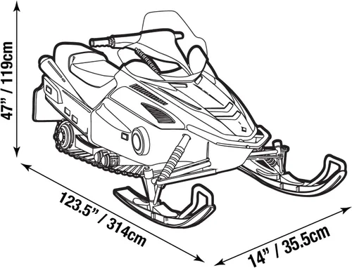 Vista 2 de Cubierta de almacenamiento para moto de nieve Raider 02-7742 DT-Series Premium grande de alta resistencia