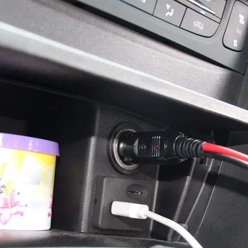 Vista 7 de SPARKING Cable de extensión para encendedor de cigarrillos de automóvil de 6 pies - Enchufe macho a toma hembra, cable resistente de 16AWG con luces