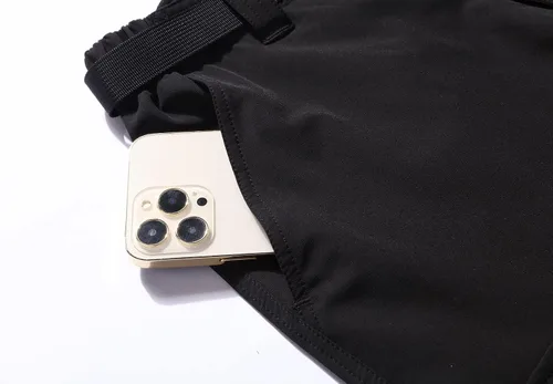 Vista 5 de MOERDENG Pantalones de senderismo ligeros para hombre con cinturón, impermeables, de secado rápido, pantalones tácticos elásticos