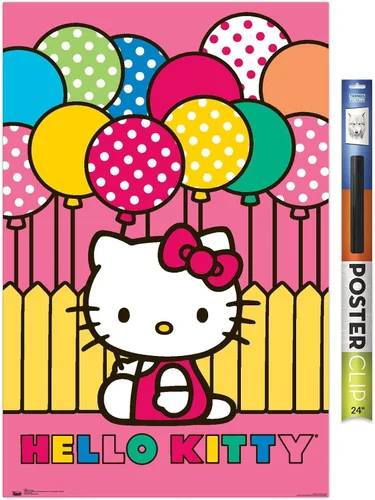 Vista 20 de Trends International Hello Kitty - Póster de pared de Mimmy, 14.725 x 22.375 pulgadas, versión enmarcada de madera de granero