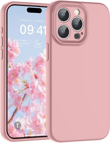 Vista 22 de SUPFINE - Funda diseñada para iPhone 12, silicona líquida premium con [forro de microfibra suave antiarañazos][protección de cámara mejorada], funda