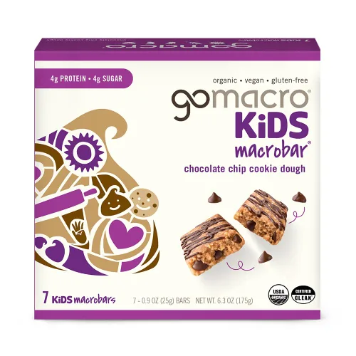 Vista 9 de GoMacro Kids MacroBar - Barras veganas orgánicas – Brownie de chocolate doble (barras de 0.90 onzas, 7 unidades)