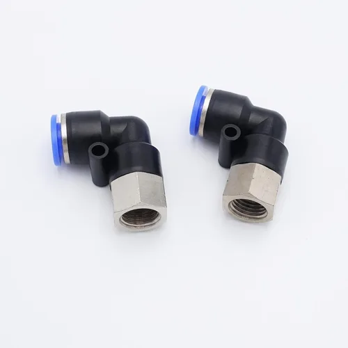 Vista 44 de Accesorio de Conexión por Empuje 1/2" Tubo OD x 1/2" Rosca Macho NPT, Codo Neumático Macho para Línea de Aire y Agua de 90 Grados con Giratorio