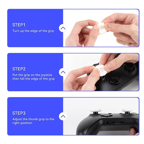 Vista 5 de GeekShare Tapas de agarre de pulgar para control de Xbox One, funda de silicona para joysticks, juego de fundas compatibles con Xbox Series X, 3