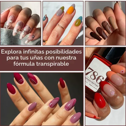 Vista 5 de Esmalte de uñas transpirable, vegano, sin crueldad, saludable, Halal, de secado rápido de 786 Cosmetics (Abu Dhabi)