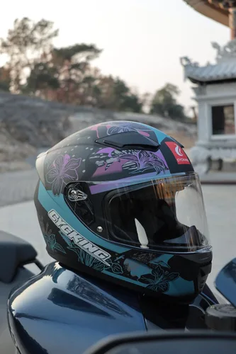 Vista 3 de Casco de motocicleta de cara completa, aprobado por DOT, casco de bicicleta de calle para adultos, hombres y mujeres, carcasa de ABS con visera