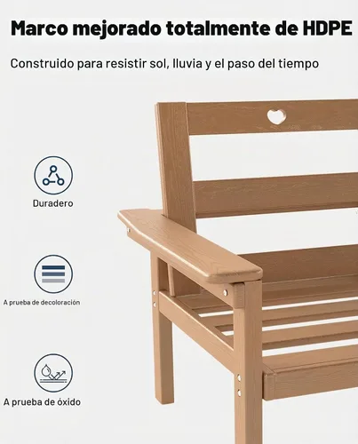 Vista 8 de Juego de sofá al aire libre HDPE de 10 piezas con mesa