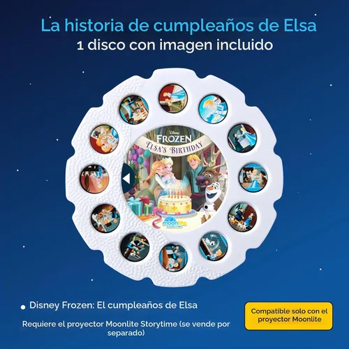 Vista 8 de Moonlite Disco de una sola historia en tiempo de cuentos, Frozen de Disney