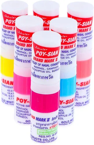 Vista 4 de POY-SIAN Mark II - Inhalador nasal de aromaterapia mentol, remedio natural a base de hierbas con aceites esenciales refrescantes Poysian