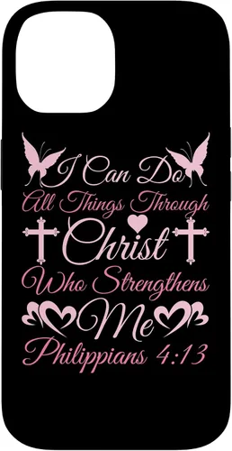 Vista 4 de Christian I Can Do All Things Through Christ Religious Case for iPhone 17
