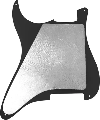 Vista 2 de Protector de púas de 4 agujeros para placa de arañazos en blanco, compatible con Fender Stratocaster Strat (3 capas negro)
