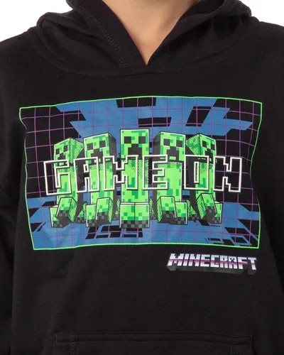 Vista 3 de Minecraft Game On Creeper Mob - Sudadera con capucha para niños y niñas