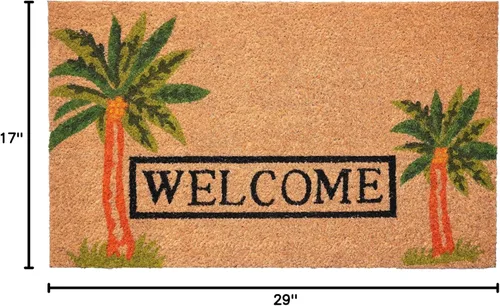 Vista 3 de Calloway Mills 120521729 Palm Welcome 17"x29" Coir with Vinyl Backmat