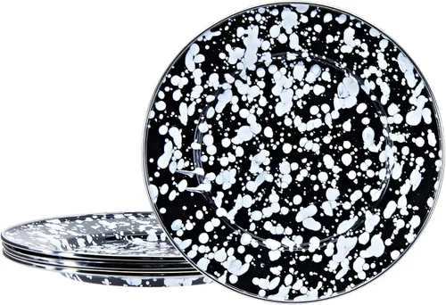 Vista 8 de Golden Rabbit Enamelware Sandwich Plates, 8.5 inch, Americana, Set of 4
