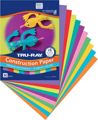 Vista 16 de Tru-Ray Papel de construcción P103031, 10 colores clásicos, 9 x 12 pulgadas, 50 hojas