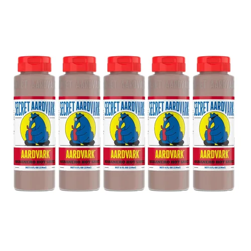Vista 8 de Secret Aardvark Salsa picante Habanero – Pimientos habaneros y tomates asados, salsa picante medianamente especiada, salsa barbacoa, sin OGM, baja