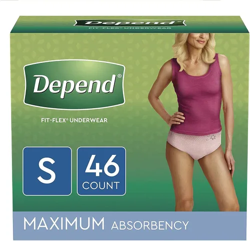 Vista 13 de Depend Ropa interior desechable de protección fresca Pretina femenina Estilo pequeño, 47915, máximo, 38 Ct