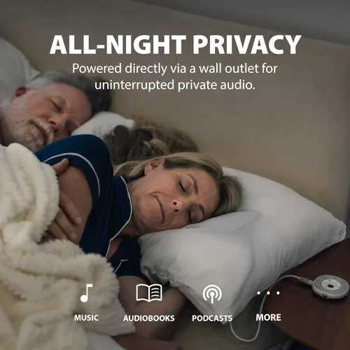 Vista 2 de Avantree Slumber - Altavoz de almohada para dormir, audio privado con ruido blanco incorporado, soporte Bluetooth y AUX, control de volumen