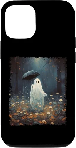 Vista 25 de Carcasa gótica para iPhone 11 con diseño de fantasma espeluznante en el bosque