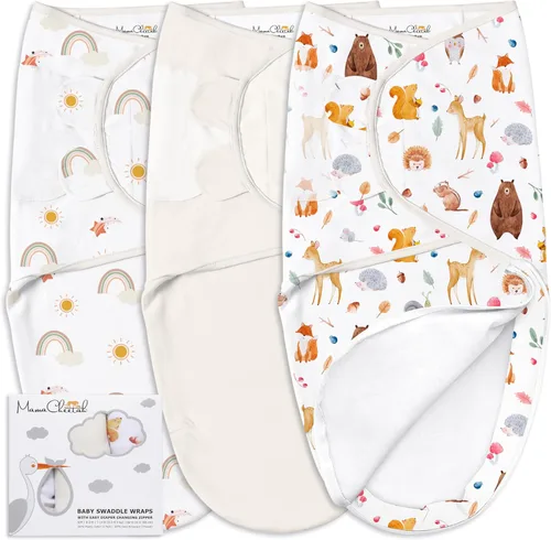 Vista 40 de Mama Cheetah Saco de envolver para bebés prematuros, saco de dormir orgánico para bebés prematuros, manta para envolver prematuros, envolturas