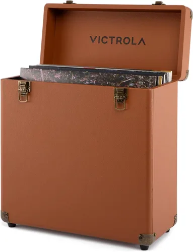 Vista 11 de Victrola Collector – Estuche de almacenamiento para discos de vinilo – Capacidad para más de 30 discos de vinilo para tocadiscos, hardware
