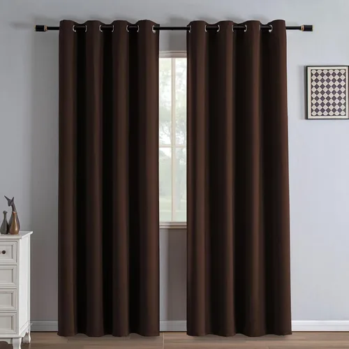Vista 67 de IGEMAEVE Cortinas opacas de tamaño personalizado para dormitorio, 100 % opacas, 1 panel, aislamiento térmico, cortinas de oscurecimiento