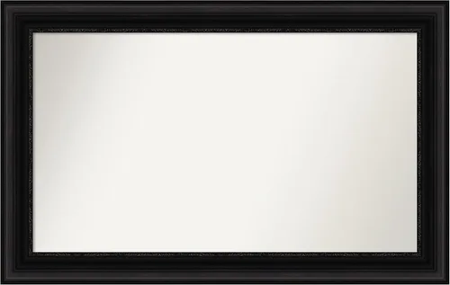 Vista 120 de Amanti Art Espejo personalizado, espejo de baño negro puente, espejo de pared o espejo de tocador de baño sobre el fregadero (26 x 26 pulgadas)