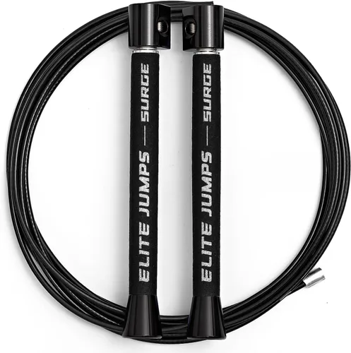 Vista 4 de Elite Jumps - Cuerda de saltar con cuentas pesadas - Cuerda de saltar con peso de 6.5 onzas para mujer - Duradero y resistente - Cuerda ajustable