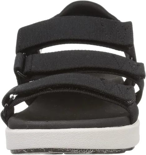 Vista 2 de KEEN Elle Sandalias de punta abierta con plataforma elástica para mujer, Negro (BlackVapor)
