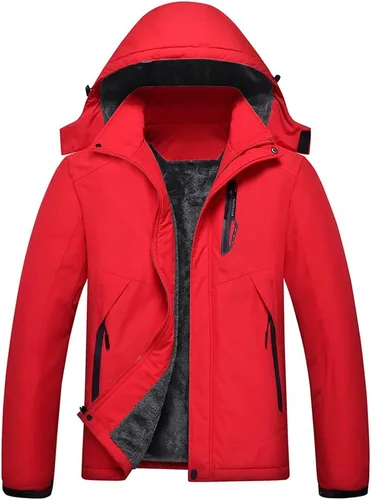 Vista 11 de Chaqueta de esquí impermeable de montaña para hombre, rompevientos de invierno, chaqueta de snowboard con capucha cálida, chaquetas impermeables