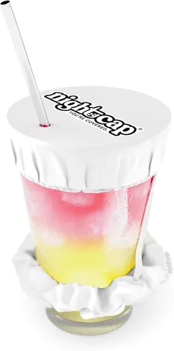 Vista 14 de Nightcap Coletero Cubrevasos - El Coletero Reutilizable para Prevención de Adulteración de Bebidas Como se Vio en Shark Tank Negro