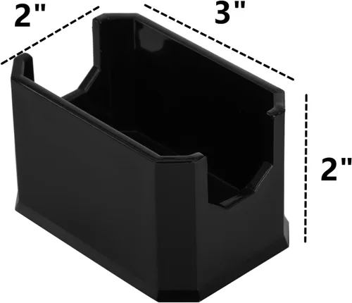 Vista 2 de Dicunoy Juego de 8 soportes para paquetes de azúcar, organizador de plástico negro para restaurante, bolsa de azúcar, paquetes de edulcorantes, caja