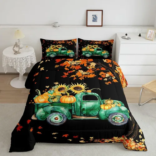 Vista 37 de Lindo juego de edredón de murciélago tamaño Queen con diseño de animales de Feliz Halloween, 3 piezas para decoración de habitación de niños