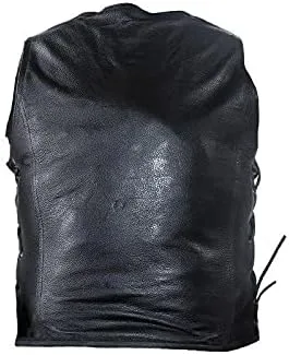 Vista 7 de Dream - Chaleco de cuero para mujer, 7 bolsillos, bolsillos laterales, bolsillo para pistola en el interior, regular, Regular