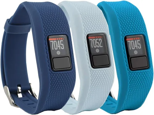 Vista 4 de Replacement Bands Compatible with Garmin Vivofit 3/Vivofit JR/JR2 Bands Soft Silicone Adjustable Wristbands for Garmin Vivofit 3/JR/ JR2 Negro