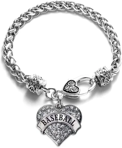 Vista 88 de Inspired Silver - Pulsera de plata con dije de corazón pavé con joyas de circonita cúbica