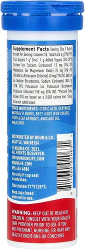 Vista 2 de NUUN Tabletas de bebida de ponche de frutas, 10 CT