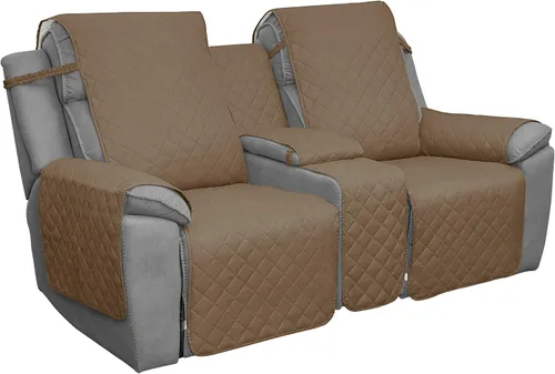 Vista 11 de Easy-Going - Funda reclinable con consola, funda de sofá reversible para sala de estar, funda de sofá dividida para cada asiento con correas