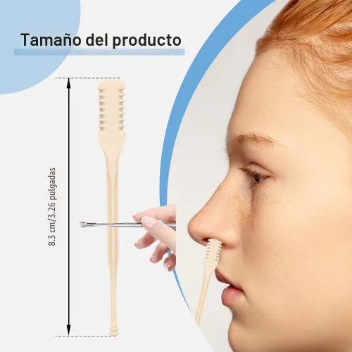 Vista 2 de Cortador de pelo nasal, 2026, nuevo recortador de vello de nariz para hombres y mujeres, herramienta de eliminación de vello manual portátil Beige